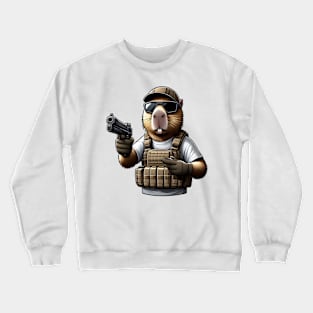 tactical capybara Crewneck Sweatshirt